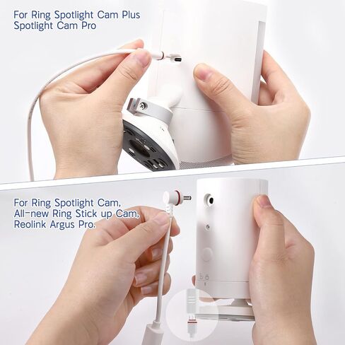 شاحن لوحة شمسية للكاميرا، متوافق مع كاميرا رينج سبوت لايت بلس/برو، كاميرا رينغ ستيك اب، كيبل بطول 13 قدم، مع محول قابس USB نوع C الى حلقة in Kuwait