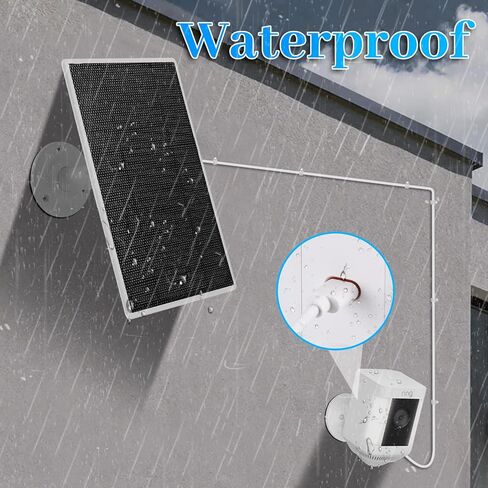 شاحن لوحة شمسية للكاميرا، متوافق مع كاميرا رينج سبوت لايت بلس/برو، كاميرا رينغ ستيك اب، كيبل بطول 13 قدم، مع محول قابس USB نوع C الى حلقة in Kuwait