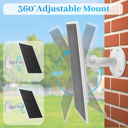 شاحن لوحة شمسية للكاميرا، متوافق مع كاميرا رينج سبوت لايت بلس/برو، كاميرا رينغ ستيك اب، كيبل بطول 13 قدم، مع محول قابس USB نوع C الى حلقة in Kuwait