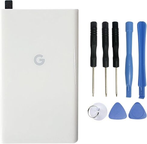 Slimall لهاتف Google Pixel 6 Pro غطاء خلفي للبطارية بديل للباب الخلفي 6.71 بوصة مع أدوات (أبيض) in Kuwait