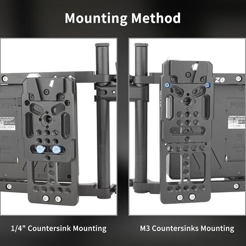 Nitze V Mount Plate، محول لوحة تركيب سريع للبطارية على شكل V مع براغي 1/4 بوصة وM3 - N21-A1 in Saudi Arabia