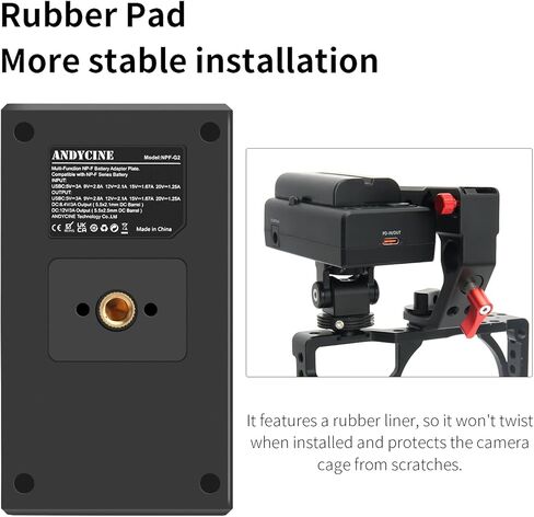 ANDYCINE Multi Function NP-F Battery Plate,Type-C PD Output Input,DC 8.4V,12.4V Power Output,Power System for Camera Related Accessories and Cellphone,Mobile Devices in Kuwait