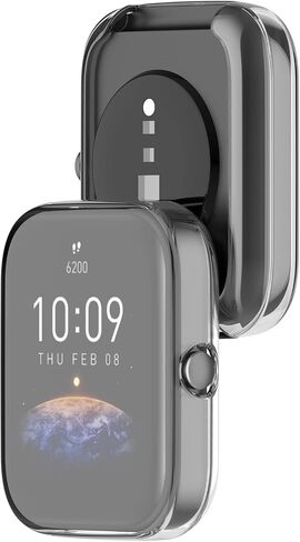 حافظة حماية للشاشة متوافقة مع Amazfit Bip 3 Pro/Bip 3 Smart Watch TPU حافظة ناعمة للغاية وواقي شاشة لـ Amazfit Bip3 Pro/Bip3 Bumper Shell (عبوتان C) in Kuwait