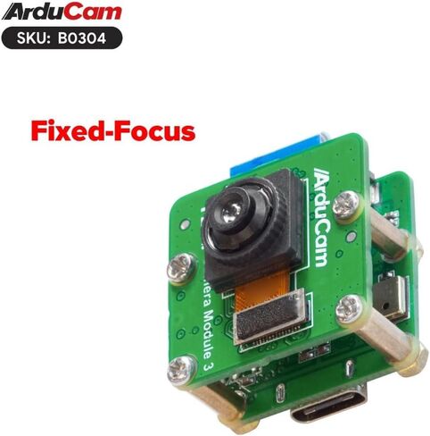 Arducam IMX708 USB Camera Module 3, 12MP UVC Camera, with 75°(D) Fixed-Focus Stock Lens, Compatible with Windows, Linux, Mac, Android in Saudi Arabia