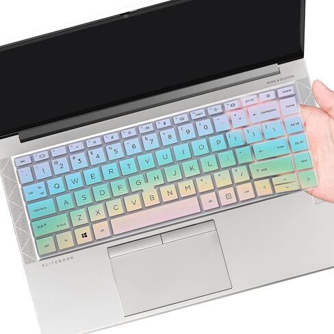 غطاء لوحة المفاتيح CaseBuy لجهاز الكمبيوتر المحمول 2022 2021 HP EliteBook 840 G7 G8 14 بوصة، الكمبيوتر المحمول HP EliteBook 845 G7 G8 14 بوصة مع نقطة، جلد واقي لوحة المفاتيح HP EliteBook 14، شفاف in Kuwait