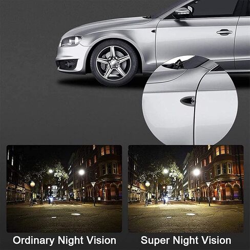 3T6B Side View Camera and 4.3" Monitor Kit, Car Door Tape Mounting Blind Spot Camera, Parking Assistance System with HD LCD Screen and Night Vision Camera for Trailers Pickup SUVs RVs in Kuwait