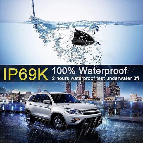 3T6B Side View Camera and 4.3" Monitor Kit, Car Door Tape Mounting Blind Spot Camera, Parking Assistance System with HD LCD Screen and Night Vision Camera for Trailers Pickup SUVs RVs in Kuwait