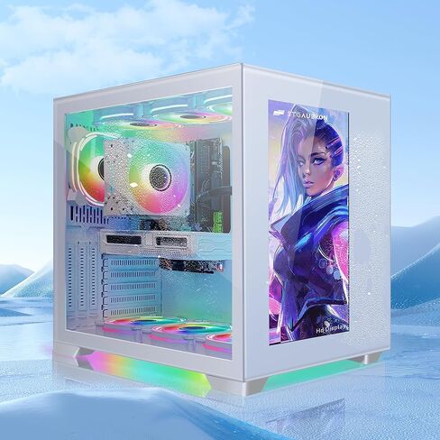 كمبيوتر سطح المكتب للألعاب STGAubron، Intel Core i7-11700KF حتى 5.0G، 32G DDR4، 2T SSD، GeForce RTX 3060 12G GDDR6،600M WiFi، BT 5.0، RGB Fan x 9، لوحة مفاتيح وماوس RGB، لوحة ماوس RGB، W11H64، Windows 11 Home in Kuwait