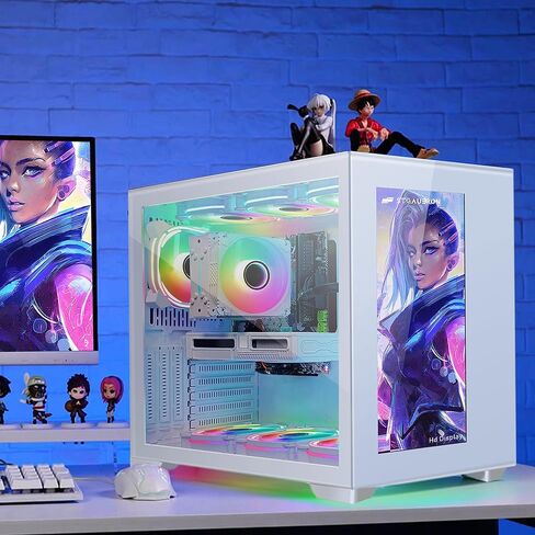 كمبيوتر سطح المكتب للألعاب STGAubron، Intel Core i7-11700KF حتى 5.0G، 32G DDR4، 2T SSD، GeForce RTX 3060 12G GDDR6،600M WiFi، BT 5.0، RGB Fan x 9، لوحة مفاتيح وماوس RGB، لوحة ماوس RGB، W11H64، Windows 11 Home in Kuwait