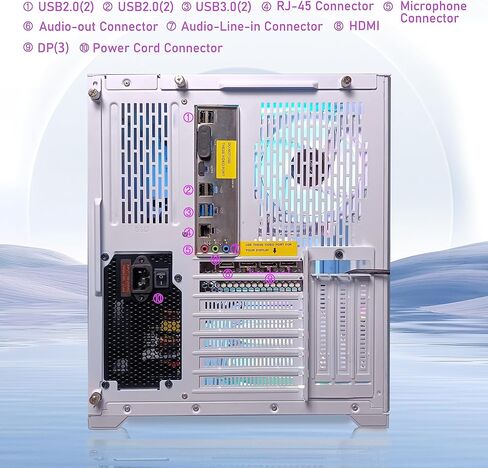 كمبيوتر سطح المكتب للألعاب STGAubron، Intel Core i7-11700KF حتى 5.0G، 32G DDR4، 2T SSD، GeForce RTX 3060 12G GDDR6،600M WiFi، BT 5.0، RGB Fan x 9، لوحة مفاتيح وماوس RGB، لوحة ماوس RGB، W11H64، Windows 11 Home in Kuwait