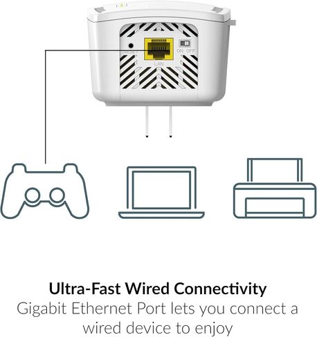 D-Link WiFi Range Extender Mesh Gigabit AC1750 Dual Band Plug in Wall Signal Booster Wireless or Ethernet Port Smart Home Access Point (DAP-1755-US) (Renewed) in Saudi Arabia
