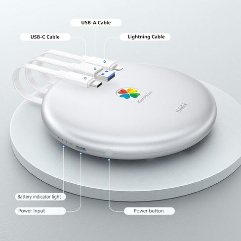 اي ديسك قرص صلب خارجي 2TB معتمد من ام اف اي لاجهزة ايفون وايباد (جميع الموديلات) موبايل اندرويد وماك بوك والكمبيوتر بنظام ويندوز، ذاكرة تخزين الصور لتخزين الصور والفيديوهات والملفات وتخزين النسخ in Kuwait