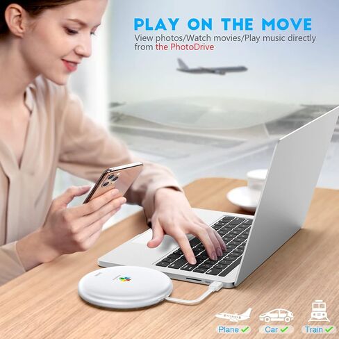 اي ديسك قرص صلب خارجي 2TB معتمد من ام اف اي لاجهزة ايفون وايباد (جميع الموديلات) موبايل اندرويد وماك بوك والكمبيوتر بنظام ويندوز، ذاكرة تخزين الصور لتخزين الصور والفيديوهات والملفات وتخزين النسخ in Kuwait