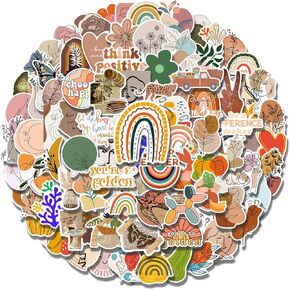 100 قطعة من ملصقات بوهو الحد الأدنى مجردة خط الفن ديكور لزجاجة المياه، الكمبيوتر المحمول، الهاتف، ملصقات التزلج للمراهقات الفتيات والأطفال والنساء in Kuwait