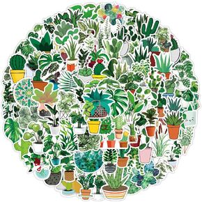 Cute Plant Dream World Stickers 100 Pcs Trendy Style Stickers Laptop Stickers Pack Cool Sticker for Pad MacBook Car Snowboard Bicycle Luggage Water Cup Mobile Phone Decal