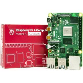RaspTech Raspberry Pi 4 2GB Starter Kit 2GB RAM مع 32GB Micro SD Card 4 النحاس المبرد 2 كابل HDMI 5V 3A مزود الطاقة مع تشغيل / إيقاف تشغيل مفك قارئ بطاقة مروحة التبريد in Kuwait