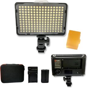 Digital SLR Camera Lighting - 176 Ultra Thin Dimmable Camera Photo/Studio Video LED Light Camcorder Lamp Panel with Color Filters for Nikon, Canon, Panasonic, Tripod, DSLR (NO Battery/NO AC Power) in Kuwait