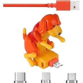 TSWDDLA كابل شاحن سريع للكلاب المضحكة، كابل شحن للكلاب الضالة المحمولة، شاحن كابل USB للهواتف الذكية للعبة الكلاب، لهواتف iPhone Android Type-C موديلات مختلفة. (البرق الأصفر) in Kuwait