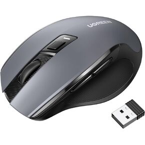 UGREEN Wireless Mouse 2.4G with USB Receiver, 5-Level 4000 DPI 6 Buttons,18 Months Battery Life Cordless Mouse, Ergonomic Computer Mice for Laptop, Computer, PC, MacBook, Chromebook Black in Kuwait