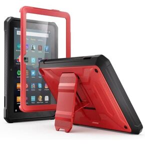 DJ&RPPQ Lightweight Shockproof Case with Stand Handle [Kids Friendly] All-New Case for Kids - Red in Kuwait