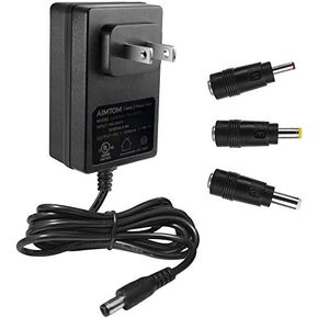 UL Listed 15V 2A Power Supply, 100-240V AC to 15VDC 2000mA Wall Charger Replacement Adapter with 5.5mm x 2.1mm /2.5mm, 3.5 x 1.35mm, 4.8mm x 1.7mm Output Jack for AIMTOM SPS-155 and Small Electronics in Saudi Arabia