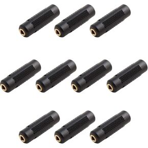 SAISN 3.5mm Stereo Jack to 3.5mm Stereo Jack Adapter Connectors Stereo Coupler Female to Female Gold Plated (Pack of 5)