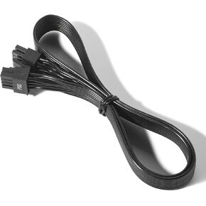 Certusfun CPU Cable for Corsair, 70CM Male to Male 8 Pin to 4+4 Pin EPS CPU Power Cable for Thermaltake Modular Power Supply (27'') (Black 16AWG)
