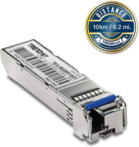 تريند نت وحدة LC أحادية الوضع من SFP إلى RJ45 ذات الطول الموجي المزدوج، TEG-MGBS10D3، يجب إقرانها مع TEG-MGBS10D5 أو وحدة متوافقة، حتى 10 كم (6.2 ميل)، متوافقة مع SFP، حماية مدى الحياة in Saudi Arabia