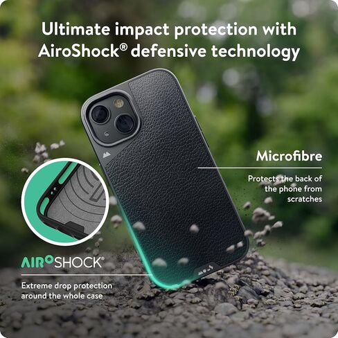 Mous for iPhone 17 Air 6.6-inch Case, Compatible with MagSafe - Limitless - Protective iPhone 17 Air Carbon Fibre Cover - Shockproof, Full Camera Protection, Anti-Scratch Back, Black in Kuwait