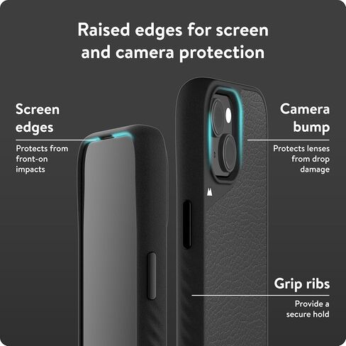 Mous for iPhone 17 Air 6.6-inch Case, Compatible with MagSafe - Limitless - Protective iPhone 17 Air Carbon Fibre Cover - Shockproof, Full Camera Protection, Anti-Scratch Back, Black in Kuwait