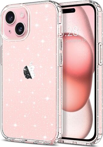 حافظة Hython لهاتف iPhone 15 Plus لامعة، غطاء لطيف لامع شفاف لامع، مضاد للخدش ناعم من مادة TPU رفيعة ومضادة للصدمات للنساء والفتيات، لمعان شفاف in Kuwait