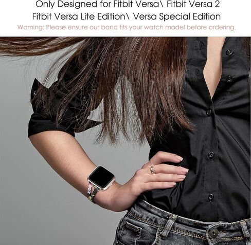 TOYOUTHS Leather Strap Compatible with Fitbit Versa/Versa 2/Versa Lite Bands for Women Men Genuine Leather Breathable Sport Wristbands with Ventilated Hole Replacement for Versa 2 Special Edition in Kuwait