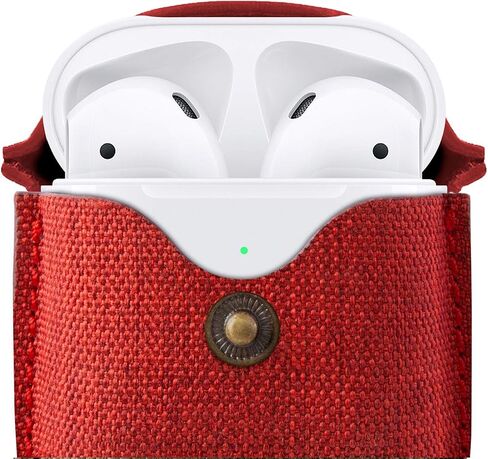 اثنا عشر جنوبًا AirSnap Gen 3 | حافظة/غطاء جلدي واقٍ مع مشبك لمنع الضياع وحزام حمل اختياري لسماعات AirPods Gen 3، أسود in Kuwait