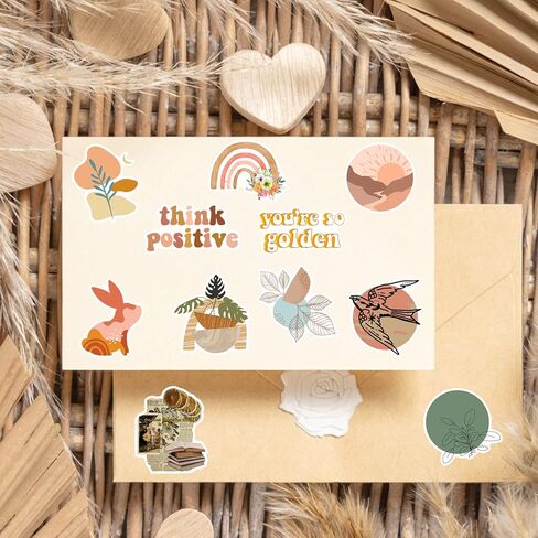 100 قطعة من ملصقات بوهو الحد الأدنى مجردة خط الفن ديكور لزجاجة المياه، الكمبيوتر المحمول، الهاتف، ملصقات التزلج للمراهقات الفتيات والأطفال والنساء in Kuwait