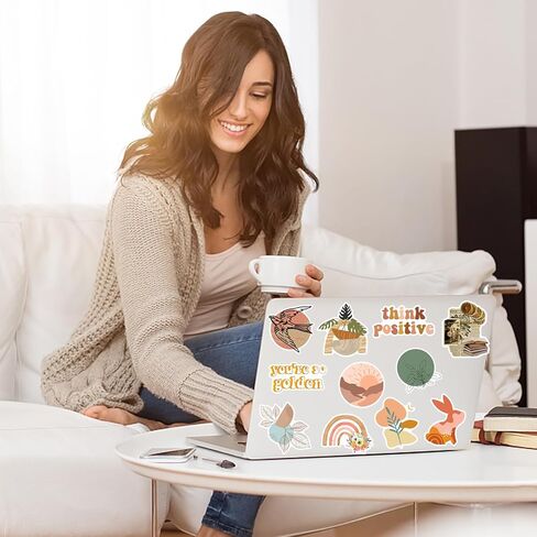 100 قطعة من ملصقات بوهو الحد الأدنى مجردة خط الفن ديكور لزجاجة المياه، الكمبيوتر المحمول، الهاتف، ملصقات التزلج للمراهقات الفتيات والأطفال والنساء in Kuwait