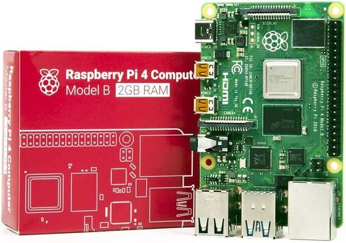 RaspTech Raspberry Pi 4 2GB Starter Kit 2GB RAM مع 32GB Micro SD Card 4 النحاس المبرد 2 كابل HDMI 5V 3A مزود الطاقة مع تشغيل / إيقاف تشغيل مفك قارئ بطاقة مروحة التبريد in Kuwait