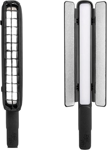 ZHIYUN FIVERAY F100 Combo RGB Light Wand, 100W LED Light Stick 20708 Lux CRI 96+ Handheld Video Light Wand with Barn Door, Diffuser, Grid 6 Lighting Effects Photography RGB Tube Light, Black in Saudi Arabia