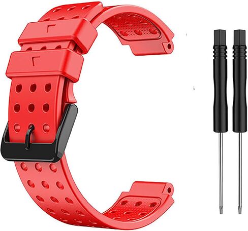Black Watch Band for Garmin Approach S20/ S5/ S6, Soft Silicone Personalise Replacement Strap Compatible with Garmin Forerunner 220/230/ 235/620/ 630/ 735XT/ 235lite in Kuwait