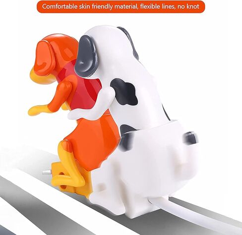 TSWDDLA كابل شاحن سريع للكلاب المضحكة، كابل شحن للكلاب الضالة المحمولة، شاحن كابل USB للهواتف الذكية للعبة الكلاب، لهواتف iPhone Android Type-C موديلات مختلفة. (البرق الأصفر) in Kuwait