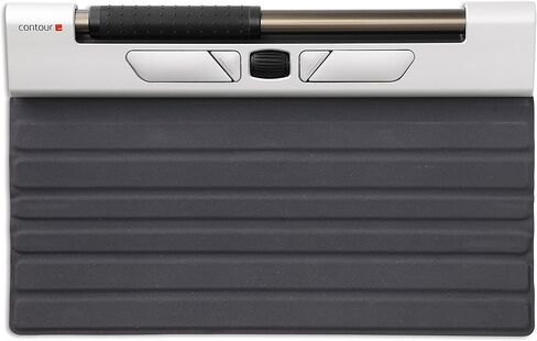 Contour Design RollerMouse Mobile - ماوس لاسلكي مريح - ماوس بلوتوث لاستخدام الكمبيوتر المحمول - ماوس كمبيوتر يمكن استخدامه بكلتا اليدين للسفر - متوافق مع أجهزة Mac والكمبيوتر الشخصي - (12 بوصة، 0.6 رطل) in Kuwait