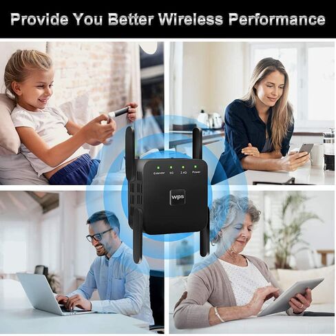 2023 Newest WiFi Extender, WiFi Booster, WiFi Repeater，Covers Up to 4000 Sq.ft and 40 Devices, Internet Booster - with Ethernet Port, Quick Setup, Home Wireless Signal Booster in Kuwait