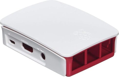 Raspberry Pi RASPBERRY-PI3-CASE حافظة Raspberry Pi 3 الرسمية، أحمر/أبيض in Kuwait