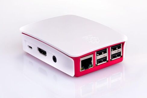 Raspberry Pi RASPBERRY-PI3-CASE حافظة Raspberry Pi 3 الرسمية، أحمر/أبيض in Kuwait