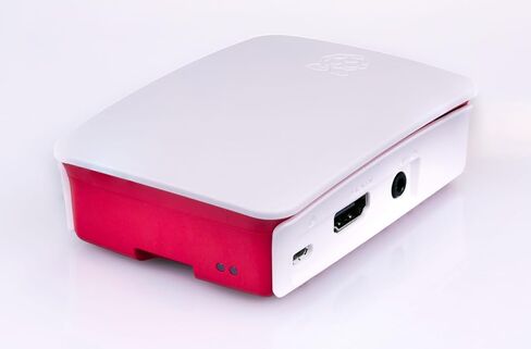 Raspberry Pi RASPBERRY-PI3-CASE حافظة Raspberry Pi 3 الرسمية، أحمر/أبيض in Kuwait