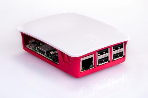 Raspberry Pi RASPBERRY-PI3-CASE حافظة Raspberry Pi 3 الرسمية، أحمر/أبيض in Kuwait