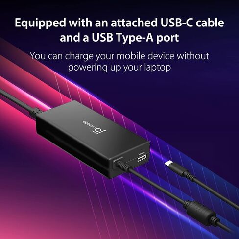 شاحن سريع j5create USB Type C PD 100W لأجهزة MacBook Pro وChromebook والكمبيوتر المحمول والكمبيوتر المحمول والكمبيوتر اللوحي والهواتف الذكية Android وiOS (JUP2290) in Kuwait