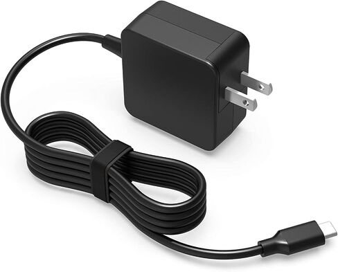 شاحن USB C بقدرة 45 وات لجهاز Samsung Chromebook 4، 4+، XE310XBA، XE350XBA، كمبيوتر محمول من النوع C، (معتمد من UL للسلامة) in Saudi Arabia