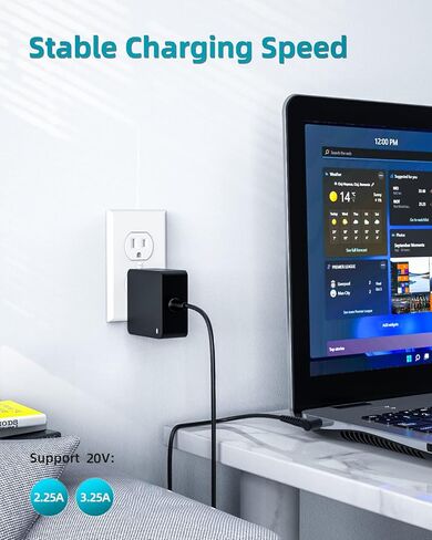 65W 45W Charger Fit for Lenovo IdeaPad 120 120S 110 130 110S 130S Laptop - (Safety Certified by UL) in Saudi Arabia