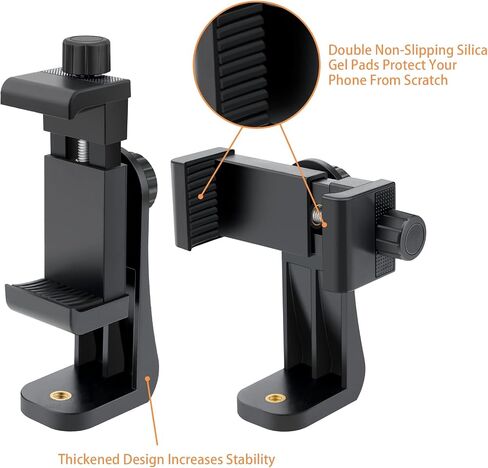 Phone Tripod Mount Adapter, Smartphone Remote Controller, Cell Phone Holder Mount Head Standard Screw, Rotates Vertical Horizontal Tripod Phone Mount,ＷIreless Camera Remote Compatible Most Cellphones in Kuwait