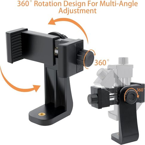 Phone Tripod Mount Adapter, Smartphone Remote Controller, Cell Phone Holder Mount Head Standard Screw, Rotates Vertical Horizontal Tripod Phone Mount,ＷIreless Camera Remote Compatible Most Cellphones in Kuwait